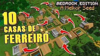 10 CASAS de FERREIRO no SPAWN  A SEED Mais Roubada do MINECRAFT