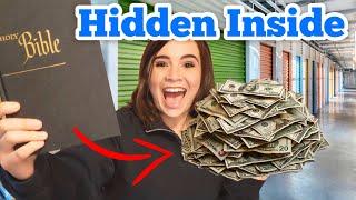 FOUND MONEY HIDDEN IN BIBLE I Bought An Abandoned Storage Locker  Opening Mystery Boxes