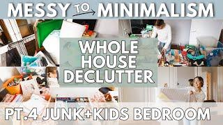 WHOLE HOUSE Declutter With Me pt.4  Kids Bedroom Toy Decluttering  Messy to Minimalism 2024