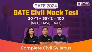 GATE 2024  Civil Engineering  Mock Test  BYJUS GATE