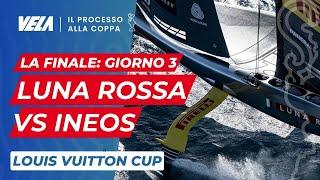 LUNA ROSSA- INEOS 3-3 Botta e risposta guerra continua alla finale della Louis Vuitton Cup