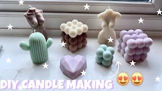 CANDLE MAKING FOR BEGINNERS  USING SOY WAX BUBBLE CANDLE MOULDS FEMALE BODY CANDLES & MORE