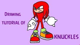 How To Draw Knuckles from Sonic 2  Sonic the Hedgehog 2