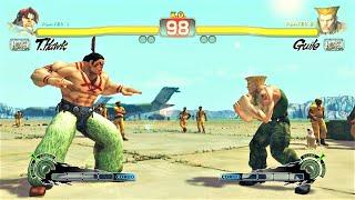 Chief Thunder Hawk vs Guile Hardest AI - Ultra Street Fighter IV