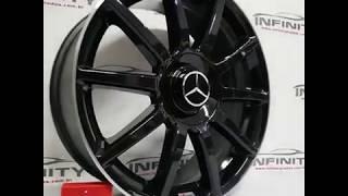 INFINITY RODAS APRESENTA  Rodas Volcano Daimler Mercedes 18x6 18x7 - Preto Diamantado