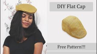 DIY Flat Cap  How to make Flat Cap Free Pattern  Flat Cap Tutorial