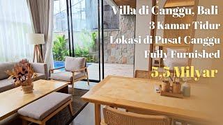 Villa dijual di Canggu Bali Lokasinya Berada di Tengah Keramaian Canggu 3 Kamar Fully Furnished.