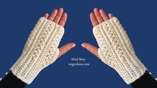 DIY Tutorial - Easy Crochet Fingerless Gloves  Heklane rukavice