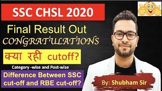 SSC CHSL 2020 Final Result Out  Congratulations Category wise and Department wise Cutoff