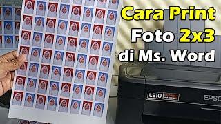 Cara Print Foto 2x3 di Office Word dengan Printer Epson