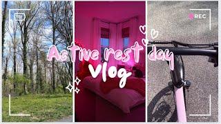 ACTIVE REST DAY VLOG  Go to lightweight makeup look E bike ride quick easy high protein dinner