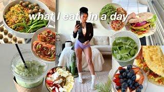 vlog WHAT I EAT IN A DAY  high protein healthy meals snacking + workout routine