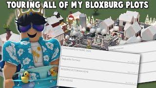 TOURING ALL MY BLOXBURG PLOTS... to delete later