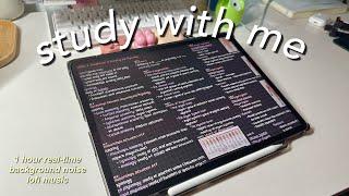  asmr study with me  1 hour  ipad note taking productive study no music + background noise