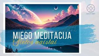 MIEGO MEDITACIJA lietuviškai + 2 val. raminanti muzika miegui su DELTA miego dažniais VAISTAI SIELAI