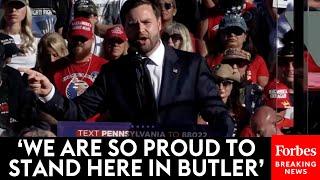 BREAKING NEWS JD Vance Sounds Triumphant Note At Trump Butler PA Rally We Cannot Be Stopped