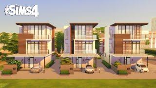 Modern TOWNHOUSE with 3 Unit   The Sims 4  No CC  Stop Motion Build