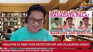 Bakit nag-NEGATIVE sa Deep Fake Detector ang PULBURON VIDEO daw ni PBBM noong 2012