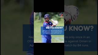 Nepal has scored 300+ runs only once in an ODI