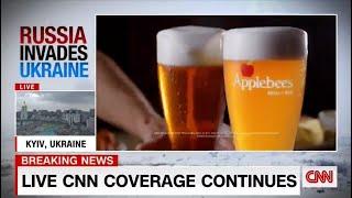 Russia Invades Ukraine Sponsored By Applebees - CNN Clip February 24 2022