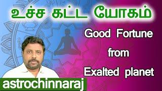 உச்ச கட்ட யோகம்  Good Fortune  Exalted planet  Astrology  Astrologer Chinnaraj  Tamil Astrology