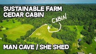 Cabin on 25 ac Barndominium Barn house Sustainable Farm Man Cave Real Estate Land for sale