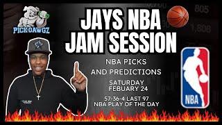 NBA Picks & Predictions Saturday 22424  Jays NBA Jam Session