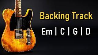 Blues Rock BACKING TRACK E Minor  Em C G D  120 BPM  Guitar Backing Track