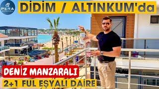 Didim Altınkumun İçinde 2+1 Ebeveyn Banyolu Deniz Manzaralı Kupon Daire  No41