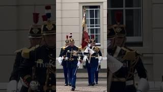 French trooper crosses himself before Changing of the Guard ️