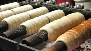 Street Food of Prague Czech Republic. The Trdelník Sweet Pastry from Slovakia