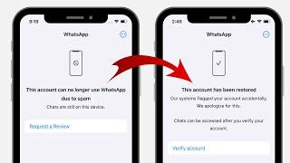 Fixed This Account Can No Longer Use WhatsApp Due to Spam iPhone