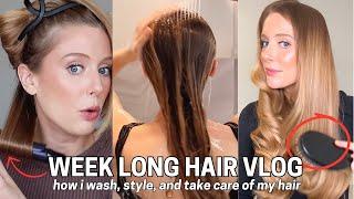 Week Long Hair Vlog How I Wash Style & Care For My Hair Every Week