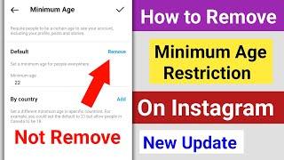 How to Remove Minimum Age Restriction On Instagram  Instagram Minimum Age Restriction Not Remove