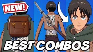 BEST COMBOS FOR *NEW* EREN JEAGER SKIN ATTACK ON TITAN - Fortnite