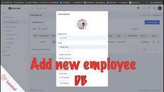 Add new record employee to database Laravel 11  HR Management