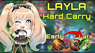 Layla Hard Carry in Solo Rank  Layla Best Build 2024  MLBB