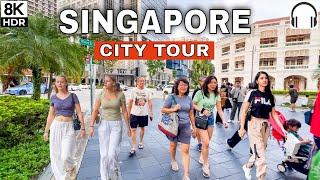 8k - Singapore City Tour  Singapore City Centre Tour  Cleanest Cities in the World 