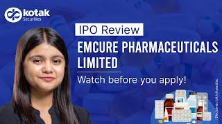 Emcure Pharmaceuticals IPO Review  Issue details financials products  Namita Thapar  Must watch