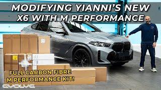 Modifying @yiannimizes new BMW X6 with a full carbon fibre M Performance kit