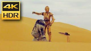 4K HDR • C3PO and R2D2 lost in Tatooine Star Wars Episode IV