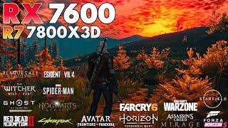 Radeon RX 7600 + R7 7800X3D - Test In 15 Games
