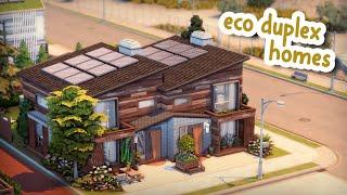 Eco Duplex Homes   The Sims 4 Speed Build