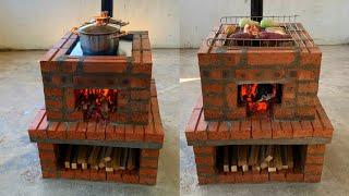 Make your own wood stove and new BBQ - From red bricks and cement