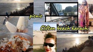 Clifton Beach Karachi vlog️Full Enjoyment Sea Side #Picnicvlog #karachi #viral #Lifestyle