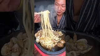 【Truck Cooking】made fried noodles with asari clam starchy sauce for 250 yen 【asmr】#shorts