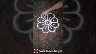 #Small#Simple#Rangoli# Free Hand Rangoli Design. Simple kolam. One minute rangoli  No. 7