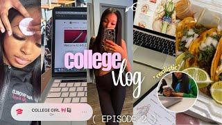 COLLEGE VLOG ep.2 *realistic*   class out to eat lash appt car shopping chit chat + more