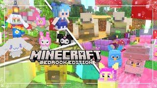 NEW sanrio addon and more cute texture pack for minecraft pebedrock 1.20+ allaypets etc. ️