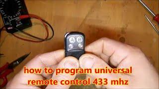 how to program a 433 mhz universal remote control